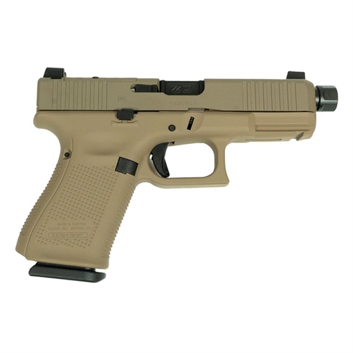 Picture of Glock V-Series Model 19 FDE Cerakote Handgun 9mm Luger 15rd Magazines (3) 4.6" Threaded Barrel USA Made UV1950203 MODFDETB
