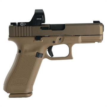 Picture of Glock V-Series Model 19 Handgun 9mm Luger 15rd Magazines (3) 4.02" Barrel FDE Viridian RFX35 Green Dot US Made UV1950703X MODVIRI