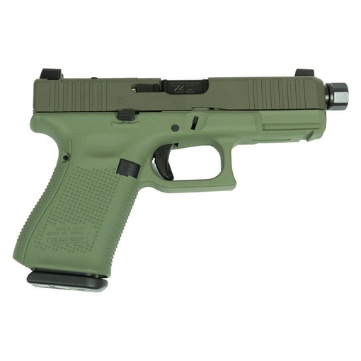 Picture of Glock V-Series Model 19 OD Green Cerakote Handgun 9mm Luger 15rd Magazines (3) 4.6" Threaded Barrel Austria Made PV1950203 MODODGTB