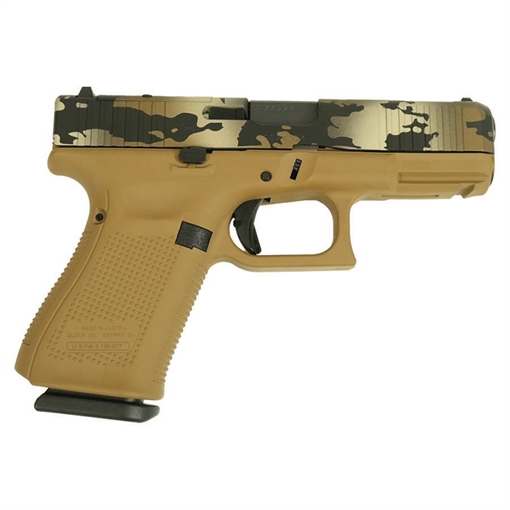 Picture of Glock V-Series Model 19 Optic Ready & Ported Handgun 9mm Luger 15rd Magazines (3) 4" Ported Barrel FDE Multi-Cam Cerakote Austria PV1950203 MODFDECAMO