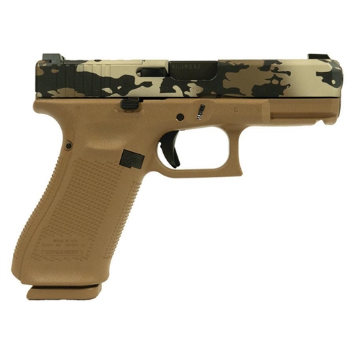 Picture of Glock V-Series Model 19x OR Camo Handgun 9mm Luger 17rd Magazines (3) 4.02" Quad Ported Barrel UV1950703X MODC3PBOR