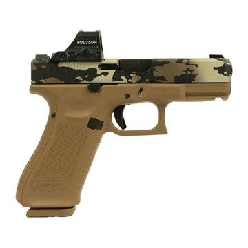 Picture of Glock V-Series Model 19x OR Camo Handgun 9mm Luger 17rd Magazines (3) 4.02" Quad Ported Barrel w/Holosun 407C X2 UV1950703X MODC3PB