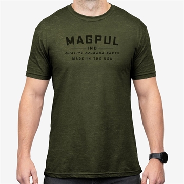 Picture of Magpul GO BANG PARTS CVC T-SHIRT OLIVE DRAB HEATHER LARGE MAG1112-317-L