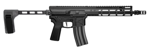 Picture of Global Ordnance LLC 197892004862 Monolith 15P 5.56x45mm NATO 30+1 12.50" Black Mono Barrel, M-LOK Handguard, Black Aluminum Picatinny Rail Receiver, SB Tactical Brace, B5 P-Grip 23 Grip 197892004862 1.97892E+11