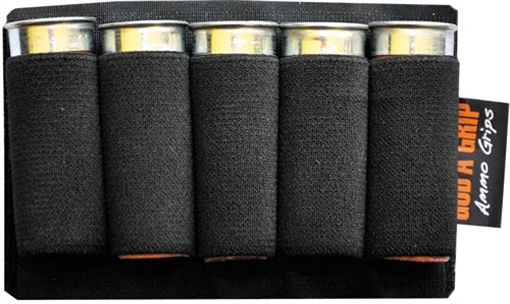 Picture of GOD'A GRIP AMMO GRIP STANDARD 5 SHOTSHELL HOLDER BLACK W/3M! GGSSL5