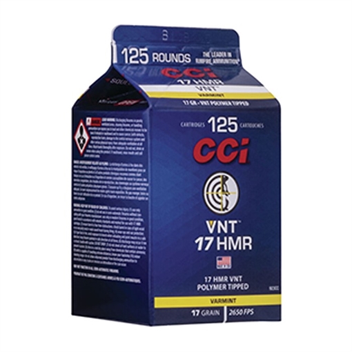 Picture of CCI CCI Varmint VNT Rimfire Ammo 17 HMR 17 gr. Varmint Tipped 125 rd. 923CC