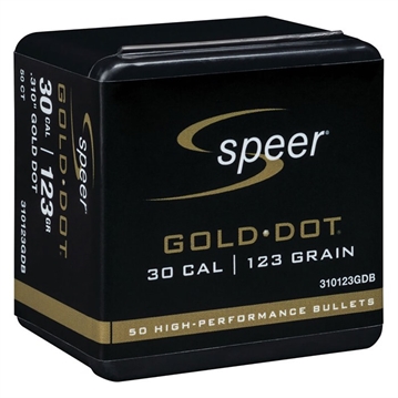 Picture of Speer 30 CALIBER (0.310'') 123GR GOLD DOT SOFT POINT 50/BOX 310123GDB