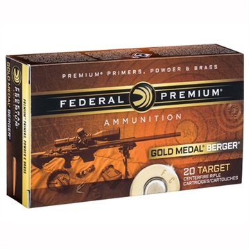 Picture of GOLD MEDAL BERGER AMMO 223 REMINGTON 73GR BERGER BOATTAIL TARGET 105002495 -