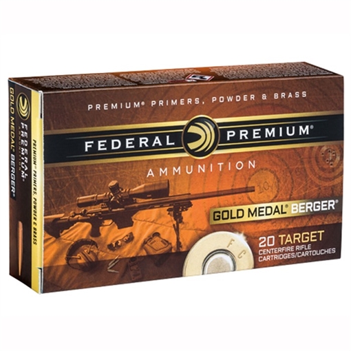 Picture of FEDERAL GOLD MEDAL AMO 6.5 GRENDEL BERGER HYBRID OTM GMLR 130GR 20RD (10 BOX CASE) GM65GDLBH130