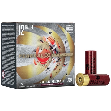Picture of Federal Premium Gold Medal Paper 12Gauge 2.75" 1 1/8oz 8Shot 25 Per Box/10 Case GMT1718