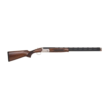 Picture of MOSSBERG GOLD RESERVE SGD 20GA 28IN BBL POLISHED SILVER W/GOLD INLAY GRADE A BLACK WALNUT 2RD 75476