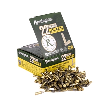 Picture of Remington Ammunition Golden Hunter 22LR 40gr Plated Hollow Point 550 Per Box/12 Case R21253