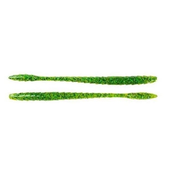 Picture of GOOGAN BAITS, LLC SHAKE WORM 8" CHARTREUSE PEPPER W/ GREEN FLECK 7CT GSS-8-CPG