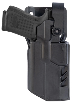 Picture of Gould & Goodrich TELR X5000 Light Bearing Holster for Glock 19 w/ Duty Belt - Weave Finish X5000-19HO-1W