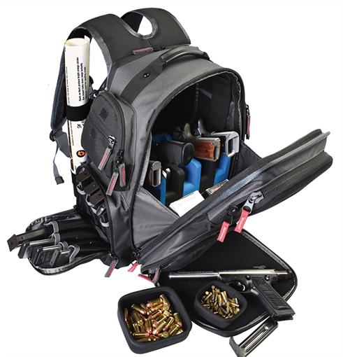 Picture of GPS Bags Executive Backpack Gray Holds 5 Handguns 1812BPG