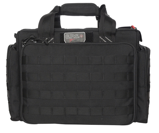 Picture of GPS Bags GPS Tactical Black 1000D Nylon Teflon Coating with Foam Cradle Holds 5 Handguns, Storage Pockets & Handgun Sleeve Includes Ammo Dump Cups T1714LRB