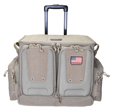 Picture of Tactical Rolling Range Bag Holds 10 handguns Tan GPS-T2112ROBT