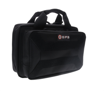 Picture of GPS Bags Pistol Case Black 600D Polyester with Mag Storage, Lockable Zippers & Cushioned Compartment Holds 1 Handgun PC15