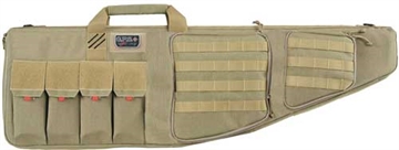 Picture of GPS Bags Tactical AR Case 42" Tan 1000D Nylon with Mag & Storage Pockets, Lockable Zippers, External Handgun Pocket & Visual ID Storage System T42ART