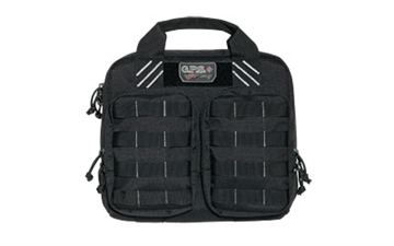 Picture of GPS Bags Tactical Double +2 Black 1000D Nylon Teflon Coating Holds 4 Handguns T1412PCB