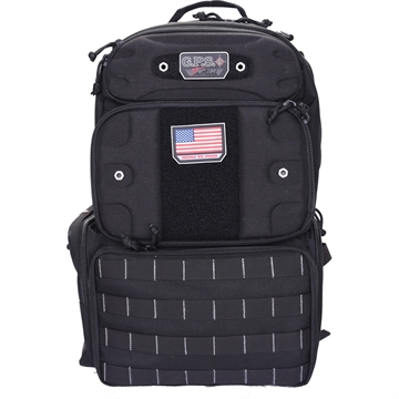 Picture of G.P.S. BAGS TACTICAL RANGE BACKPACK TALL* HOLDS 4 HANDGUNS BLACK GPS-T1913BPB