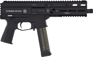 Picture of Grand Power Stribog SP10A3, Semi-Automatic Pistol, 10MM, 8" Threaded Barrel, Aluminum Frame, Non-Reciprocating Charging Handle, M-LOK Rail, Matte Finish, Black, 20 Rounds, 3 Magazines, Plastic Hard Case GRP810091157152
