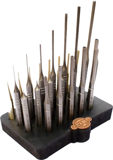 Picture of GRACE USA STEEL/BRASS ROLL PIN PUNCH SET W/BENCH BLOCK 27PC GRARP27SBB