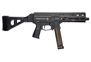 Picture of Grand Power SP45A3 Stribog 45 ACP 20+1 8" Black Threaded Barrel, Black Aluminum Picatinny Rail Receiver, Black SB Tactical Brace, Black Polymer Grip, Thread Protector 197892004824