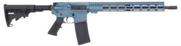 Picture of Great Lakes Firearms AR-15 223 Wylde 30+1 16" Black Nitride Threaded Barrel, Blue Titanium Cerakote Aluminum Receiver w/Picatinny Rail, M-LOK Handguard, Black Polymer Stock, Mil-Spec Grip GL15223BLU