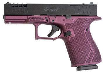 Picture of Great Lakes Firearms Striker 9mm 15+1 4" Front/Rear Serrations Cerakote Black Cherry GL19CHY