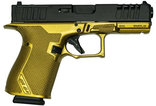Picture of Great Lakes Firearms Striker Compact Frame 9mm Luger 15+1 4" Black Nitride Barrel, Optic Cut/Serrated/Window Cut Slide, Polymer Frame, RMR Footprint, Ambidextrous GL19GGLD