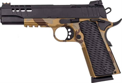 Picture of GREAT LAKES FIREARMS 1911 HGA 45ACP 5 IN BBL RMSC OPTIC CUT PORTED SLIDE MISSION SAHARA/SS GL191145FSSMSAH GL1911-45FSS M-SAH