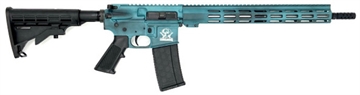 Picture of GREAT LAKES FIREARMS GL-15 RIA 223 WYLDE 16IN BBL ORC BATTLEWORN TEAL/NITRIDE 30RD MAG GL15223 B-TEA GL15223BTEA