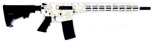 Picture of GREAT LAKES FIREARMS GL-15 RIA 223 WYLDE 16IN BBL ORC SBTB SPLATTER WHITE/NITRIDE 30RD MAG GL15223 S-WHT GL15223SWHT
