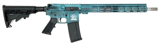 Picture of GREAT LAKES FIREARMS GL-15 RIA 223 WYLDE 16IN BBL ORC BATTLEWORN TEAL/SS 30RD MAG GL15223SS B-TEA GL15223SSBTEA