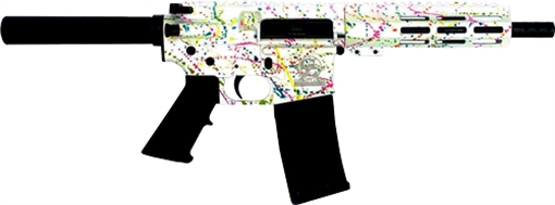 Picture of GLFA AR15 PISTOL 223 WYLDE 7.5" NITRIDE SPLATTER WHITE GL15223P S-WHT