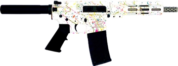 Picture of GLFA AR15 PISTOL 223 WYLDE 7.5" S/S BBL SPLATTER WHITE GL15223SSP S-WHT