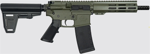Picture of GREAT LAKES FIREARMS AR15 PISTOL 300 AAC 7.5" W/ BRACE NITRIDE BBL OD GREEN GL15300PBODG