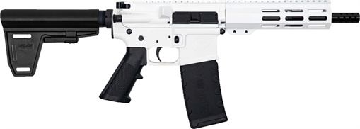 Picture of Great Lakes Firearms GL15223PBWHT AR-15 223 Wylde 30+1 7.50" Black Nitride Threaded Barrel, M-LOK Handguard, White Cerakote Aluminum Receiver w/Picatinny Rail, Black Polymer Mil-Spec Grip GL15223PBWHT GL15223PB WHT
