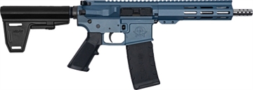 Picture of Great Lakes Firearms  AR-15 223 Wylde 30+1 7.50" Black Nitride Threaded Barrel, M-LOK Handguard, Blue Titanium Cerakote Aluminum Receiver w/Picatinny Rail, Black Polymer Mil-Spec Grip  GL15223SSPB BLU