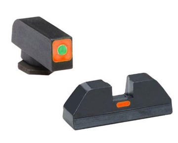 Picture of Green Tritium Outline Orange Square (non trit) REAR for Glock Gen 1-4 GL-626