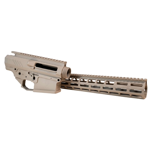 Picture of GREY GHOST AR10 BILLET RECEIVER BUILDERS SET W/15IN HANDGUARD FDE INCLUDES BARREL NUT/SCREWS GGP195OCV2
