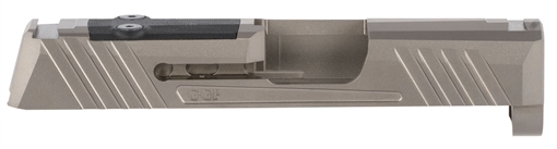 Picture of Grey Ghost Precision GGP365 Version 1 Slide Fits Sig P365, Optic Cut Compatible w/Sig RomeoZero & Shield RMS-C, Aggressive Front & Rear Serrations, 17-4 Stainless Steel w/Gray DLC Finish GGP365GRY1