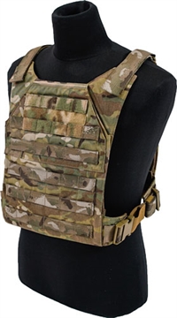 Picture of Grey Ghost Gear Minimalist Plate Carrier, Body Armor Carrier, Designed to Carry 10" X 12" Hard Plates or Large ESAPI Plates, Constructed from Mil-Spec Materials to Stand Up to Hard Use, the Inside Faces of the Carrier are Lined with Air Mesh for Comfort and Breathability, Multicam 0007-5