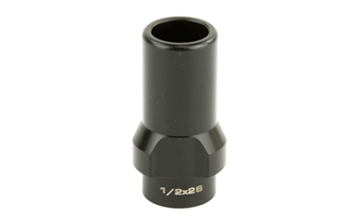 Picture of Griffin Armament 3-Lug 9mm Luger 1/2"-28 tpi 17-4 Stainless Steel Black Melonite QPQ 3L1228