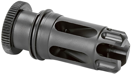 Picture of Griffin Armament Dual-Lok Flash Comp 22/5.56 Black QPQ Nitride 17-4 PH Stainless Steel 1/2"x28 Threads DLFC22C1228