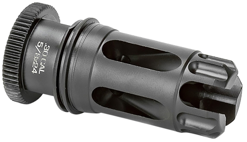 Picture of Griffin Armament Dual-Lok Flash Comp 30/7.62mm Black QPQ Nitride 17-4 PH Stainless Steel 5/8"x24 Threads DLFC30C5824