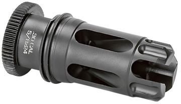 Picture of Griffin Armament Dual-Lok Flash Comp 30/7.62mm Black QPQ Nitride 17-4 PH Stainless Steel 5/8"x24 Threads DLFC30C5824