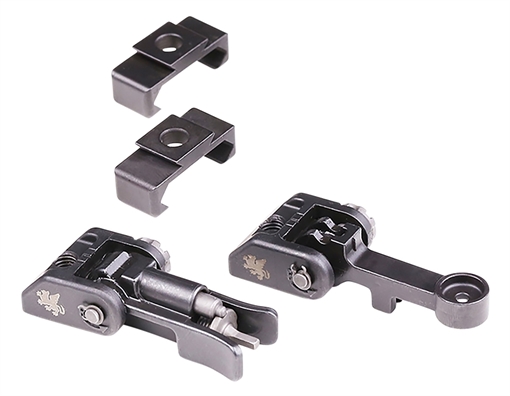 Picture of Griffin Armament M2 Sights, Front/Rear Folding Sights, Fits Picatinny Rails, Matte Finish, Includes 12 O'Clock Bases GAM2S