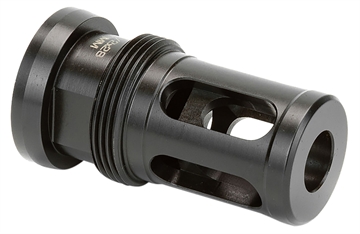 Picture of Griffin Armament Taper Mount Hammer Comp Black Stainless Steel with 1/2"-28 tpi Threads, 1.94" OAL & 1.08" Diameter for 22 Cal GATMHC556